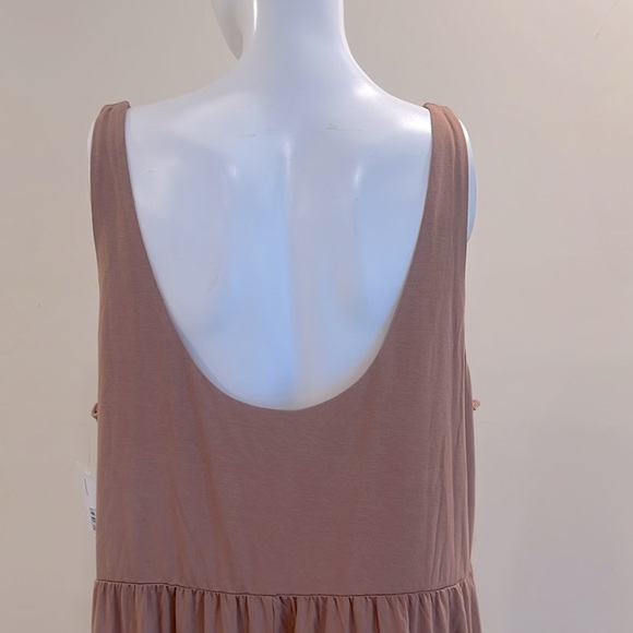 A NEW DAY Elegant Tan Sleeveless Dress. - Picture 6 of 11